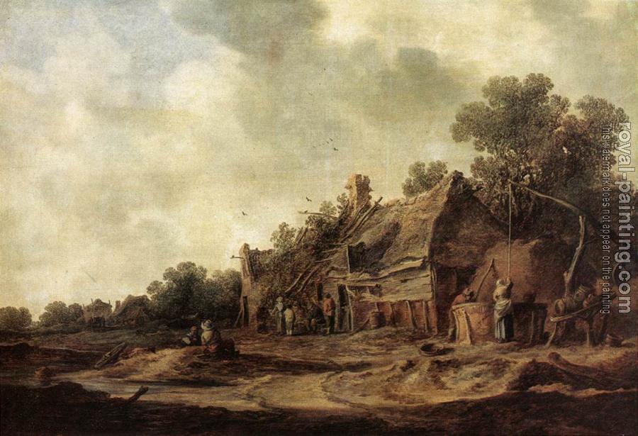 Jan Van Goyen : Peasant Huts with a Sweep Well